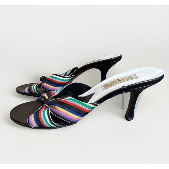 Isaac Colorful Kitten Heel Designer Isaac Mizrahi Italian Women's Size 8 - Picture 5 of 5